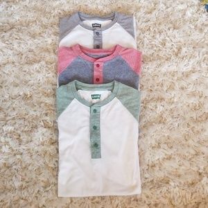 Raglan Henley tee bundle